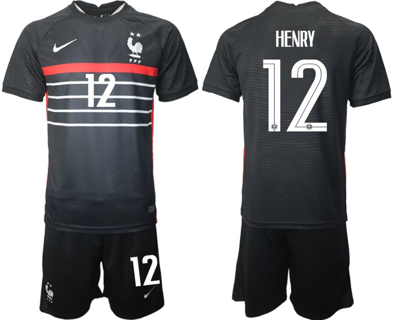 Men 2022 World Cup National Team France home black #12 Soccer Jersey->france jersey->Soccer Country Jersey